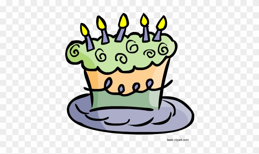 Funky Birthday Cake With Candles, Free Png Clip Art - Happy Birthday Cards To Print #160805