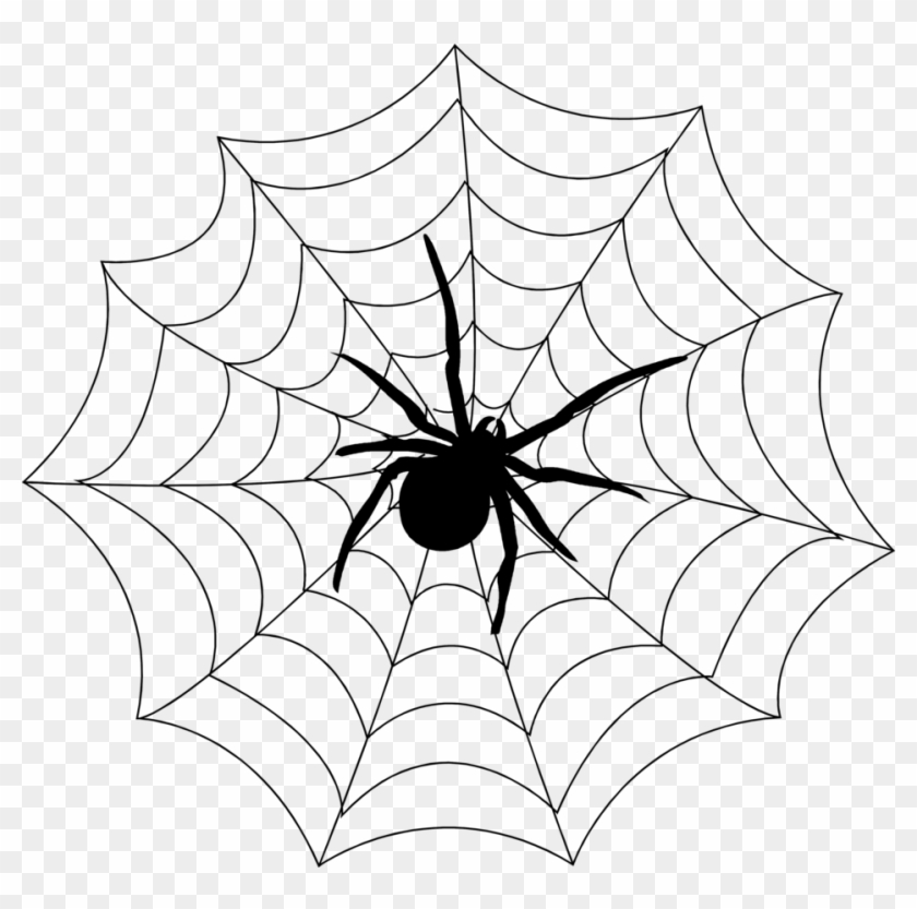 Spider On Web Clipart #160919