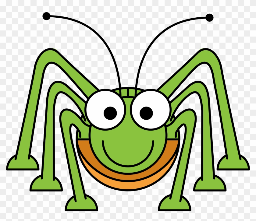 Cute Green Spider Mascot - Cartoon Grasshopper #160936