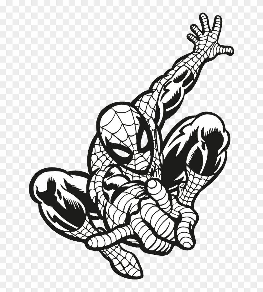 Spider Man Transparent Png Image 2 - Spiderman Black And White - Free  Transparent PNG Clipart Images Download