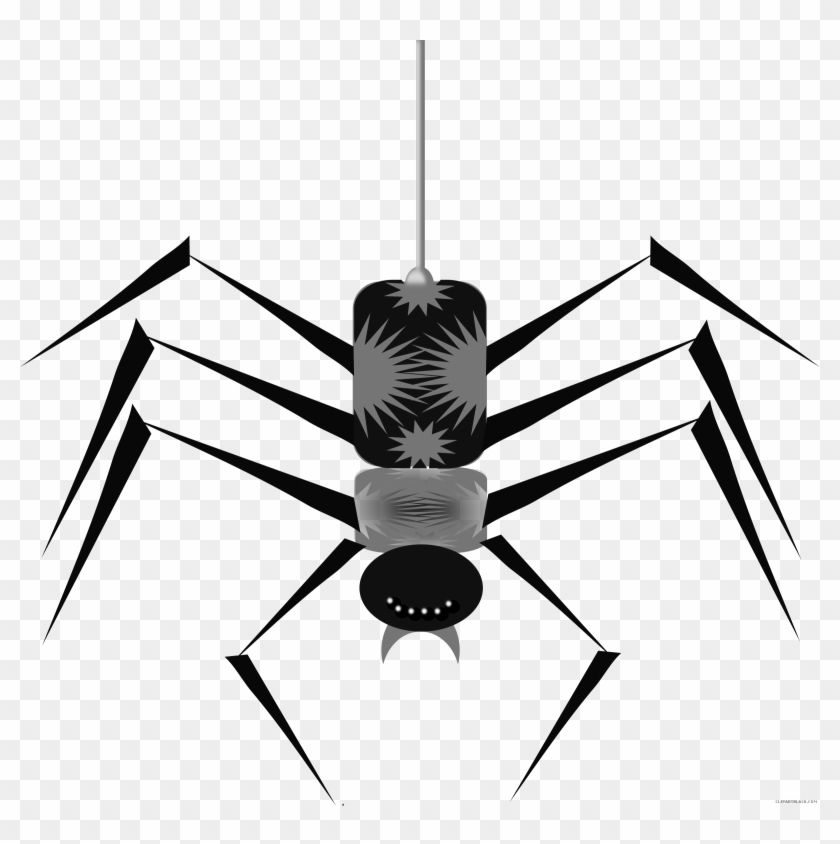 Spider Animal Free Black White Clipart Images Clipartblack - Cartoon Spider #161282