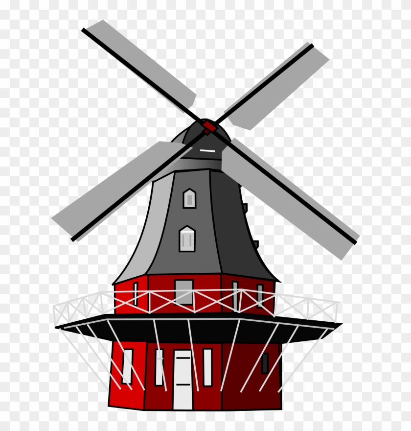 Clip Art Tags - Dutch Windmill Vector Png #161356