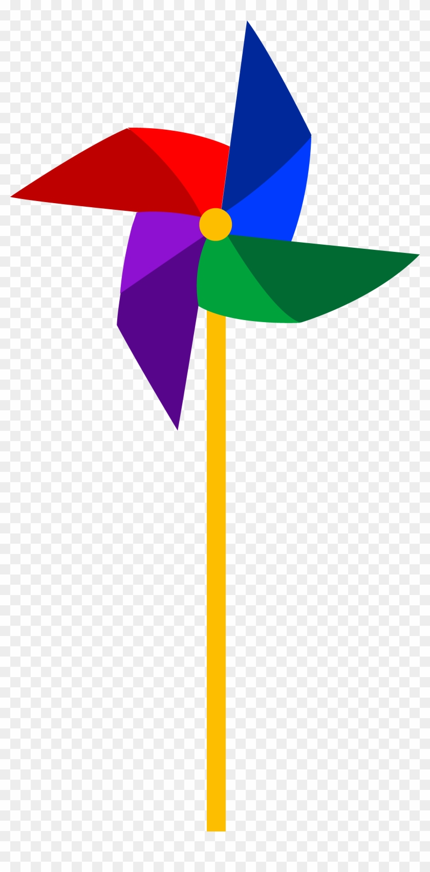 Clip Art Of A Colorful Pinwheel Toy - Pinwheel Toy #161536