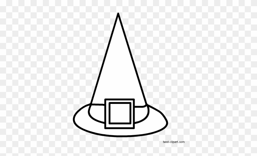 Black And White Witch Hat Clip Art Free - Witch Hat #161777