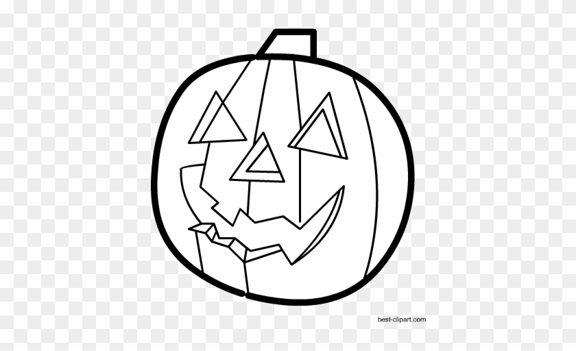 Black And White Jack O Lantern Clipart Free - Jack-o'-lantern #161924