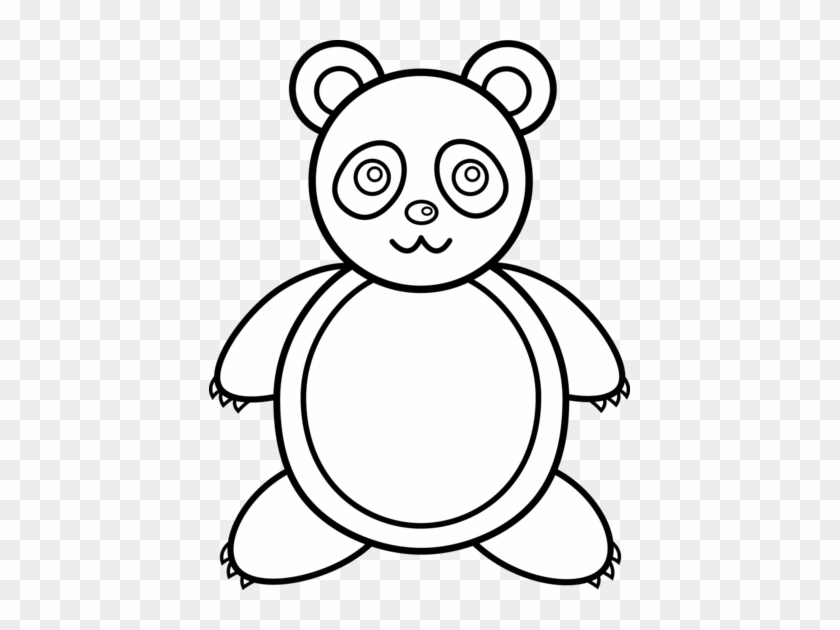 Panda Bear Line Art - Valentine Teddy Bear Coloring Pages #161955