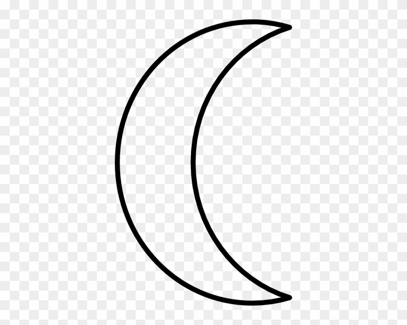 Crescent, Moon, Unhappy, Sleepy, Tired - Sketch Of Half Moon #161995