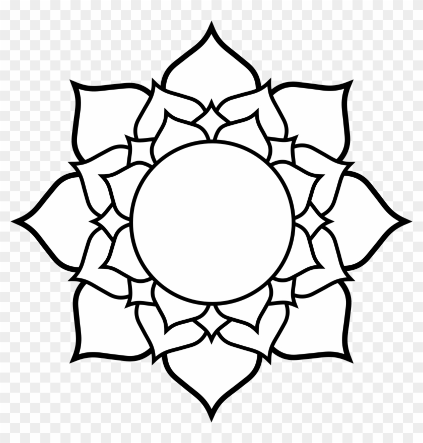Lotus Line Drawing - Lotus Flower Drawing Top View #162021