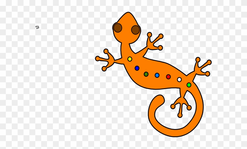 Lizard Clip Art - Orange Gecko #162236