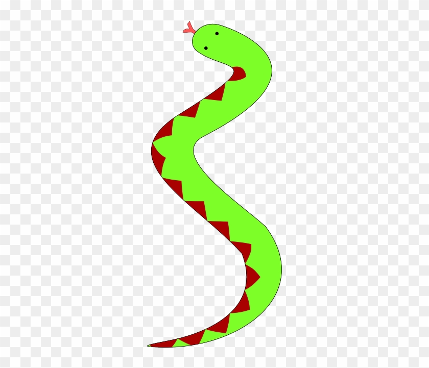Long Snake, Red, Green, Cartoon, Template, Ladder, - Snakes For Snakes And Ladders #162509