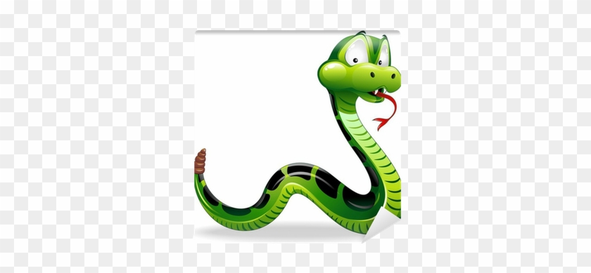 Serpente Cartoon Green Snake Cartoon Vector Wall Mural - Reptiles Cartoons #162523