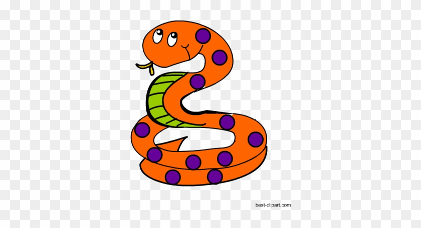 Orange And Purple Snake Clip Art Image - Orange #162532