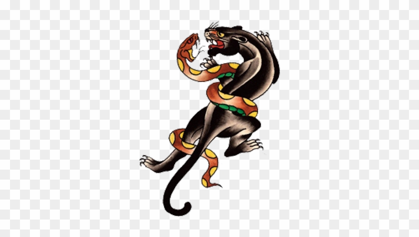 Panther Tattoos Designs- High Quality Photos And Flash - Black Panther And Snake Tattoo #162558