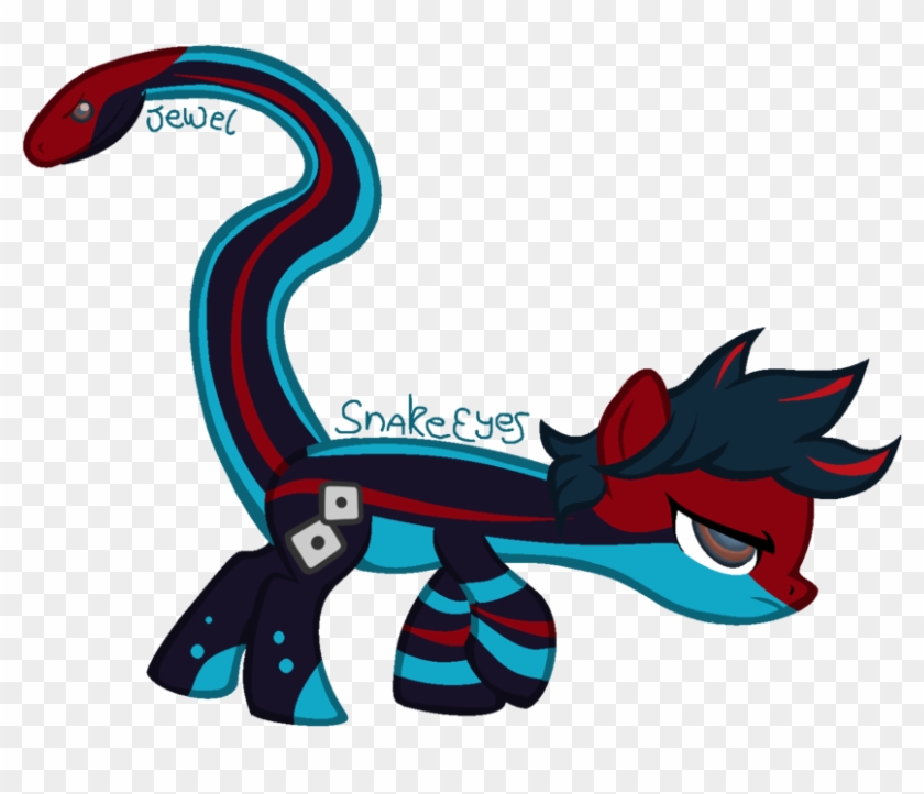 Snake-eyes And Jewel - Mlp Base Snake #162584