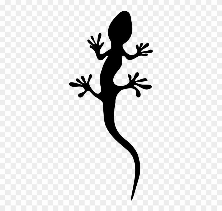 Salamander Clip Art - Lizard Silhouette #162605