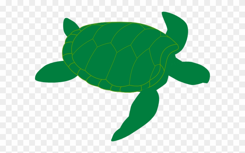 Green Sea Turtle Clip Art - Sea Turtle Silhouette Vector #162629