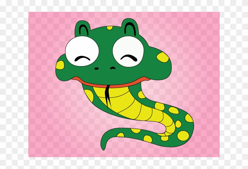 Funny And Cute Cartoon Green Snake Vector - Chinese Zodiac #162621