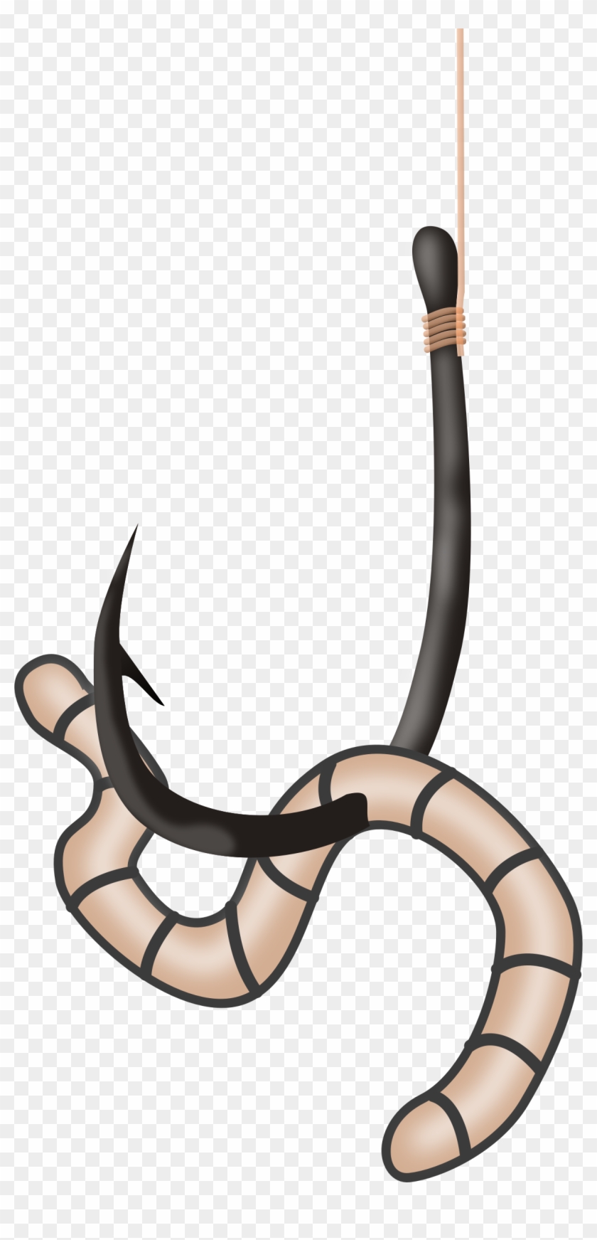 Bait - Worm On Hook Clipart #162696