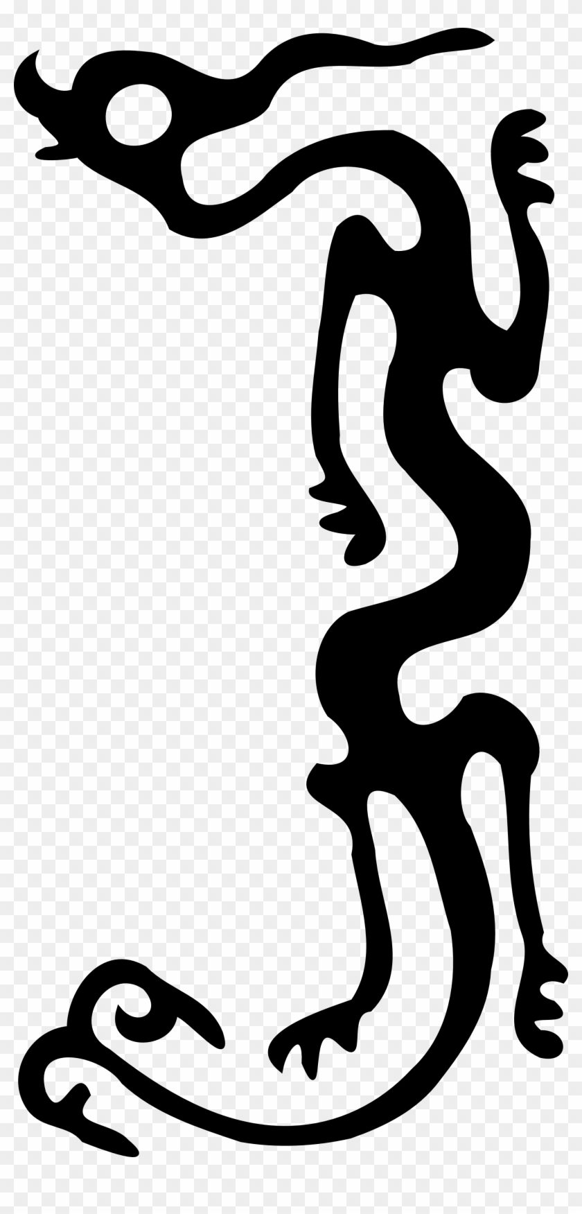 Chinese Dragon Animal Free Black White Clipart Images - Chinese Dragon Symbol #162800