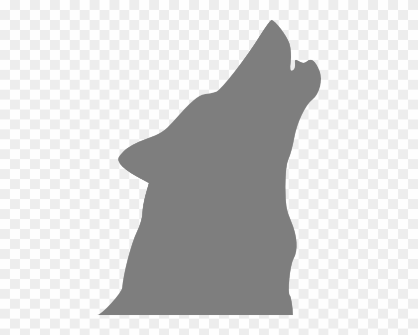 Howling Wolf Silhouette PNG Transparent Clip Art Image​