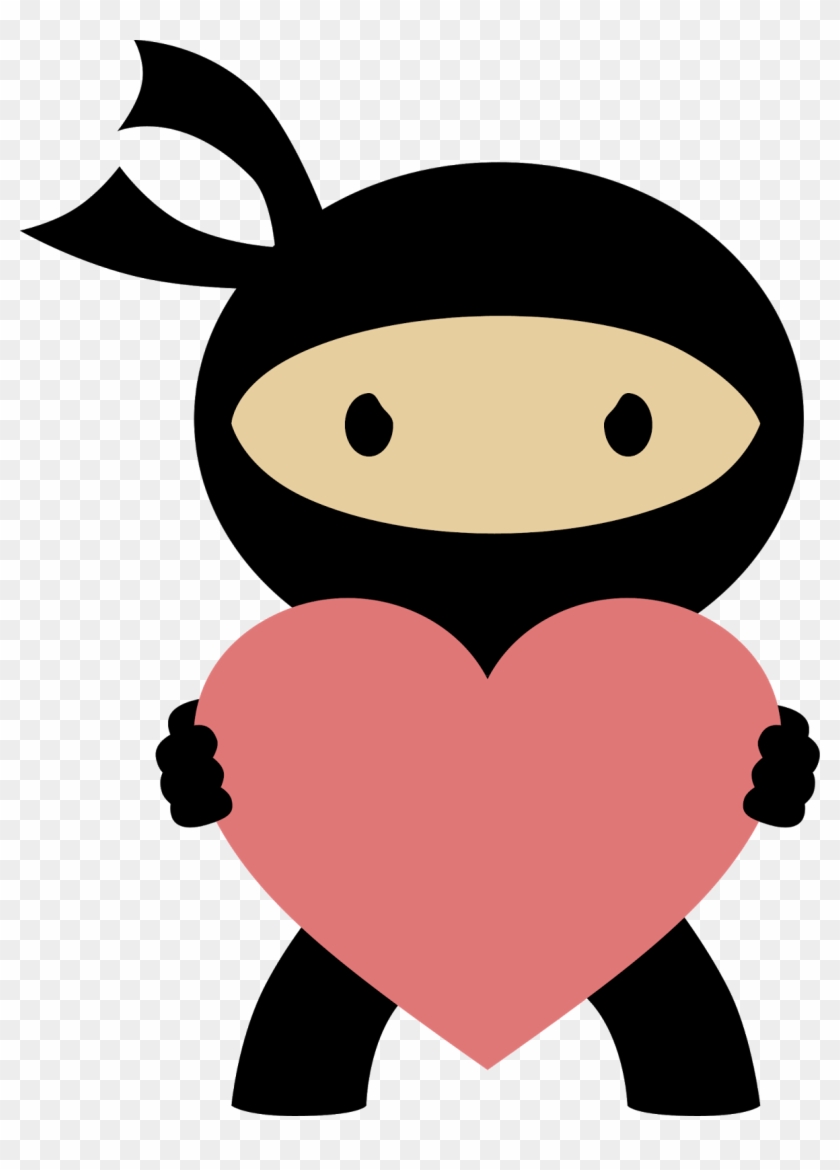 Ninja In Love Clipart - Ninja Clipart #163004