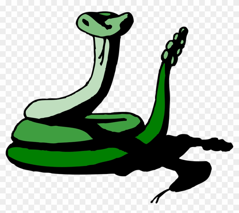 Snake Green Shadow Reptile Rattle Hissing Hiss - Green Animated Snake -  Free Transparent PNG Clipart Images Download