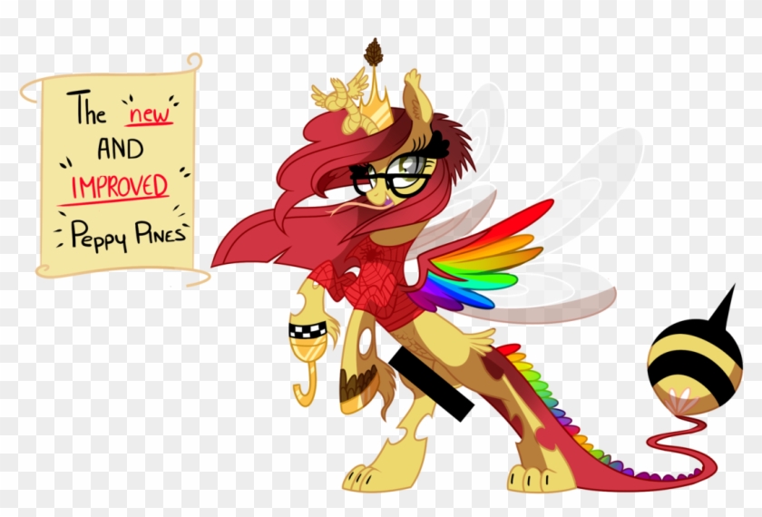 Colored Wings, Draconequus, Glasses, Holes, Multicolored - Peppy Pines Mlp #163208