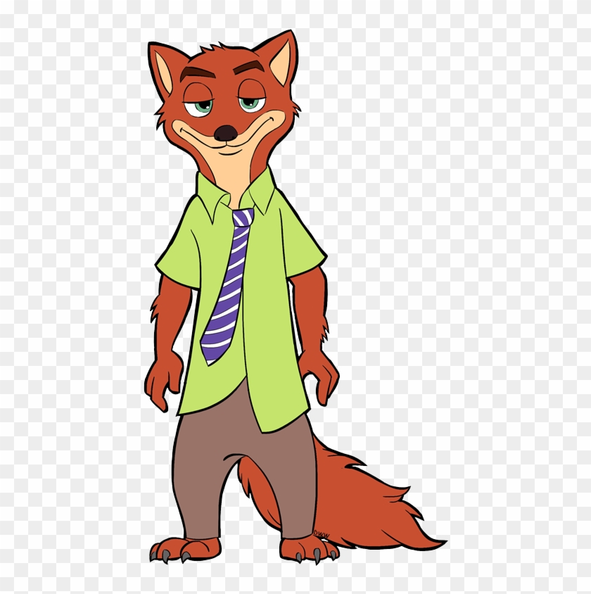 Sloth Clipart Zootopia - Nick Wilde Coloring Page #163323