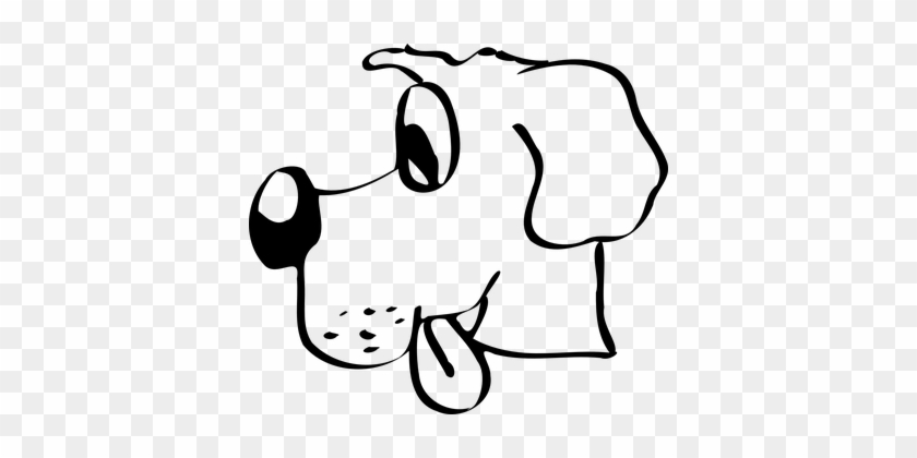 Dog, Tongue, Stuck - Outline Of A Dog #163324