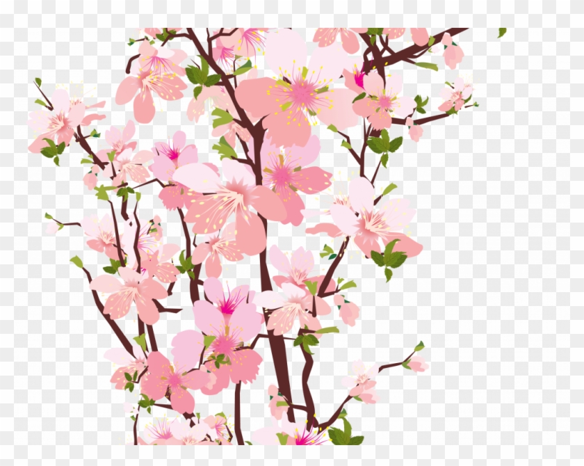Download Blooming Pink Peach Blossom Branches - Transparent Background Cherry Blossom Png #861980