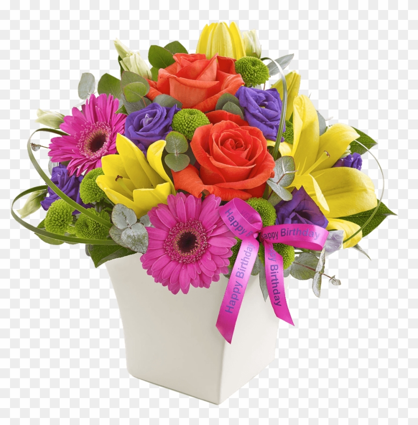 Happy Birthday Vibrant Exquisite Arrangement - Happy Birthday Flowers #861988