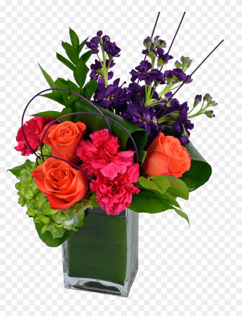 Vibrant Vibe Bouquet - Winter Flowers In Vase Png #861993