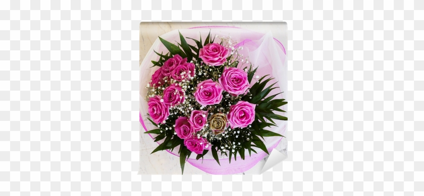 Vibrant Pink Roses Flower Bouquet, Closeup Wall Mural - Flower Bouquet #862034