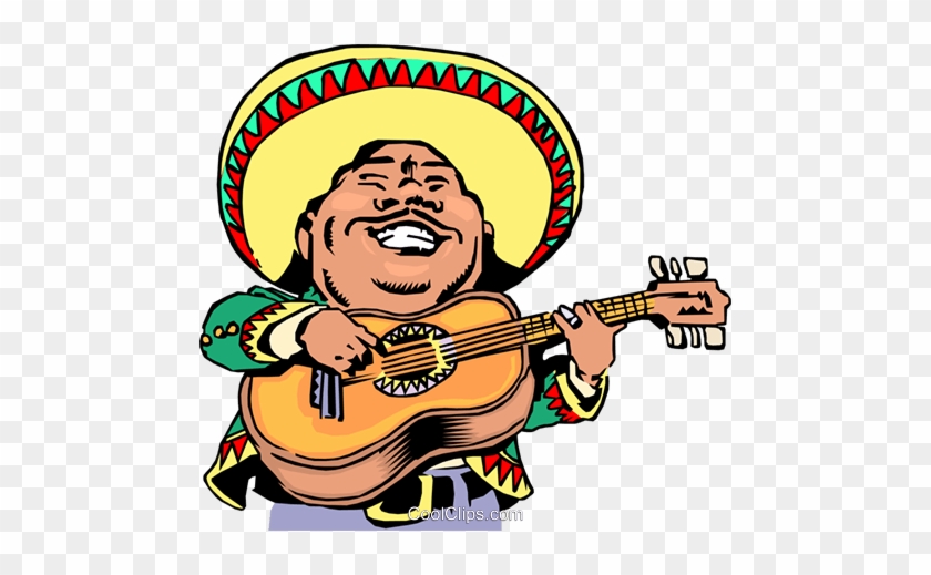 Cartoon Mexican Musician Royalty Free Vector Clip Art - Happy Cinco De Mayo Funny Gif #862253