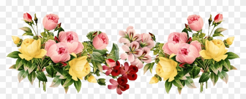 Flower Transparent Background - Flowers Border Line Png #862319