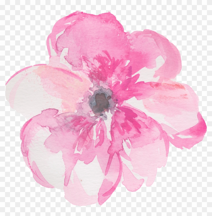 Watercolour Flowers Watercolor Painting Clip Art - Water Paint Flowers Transparent Background #862381