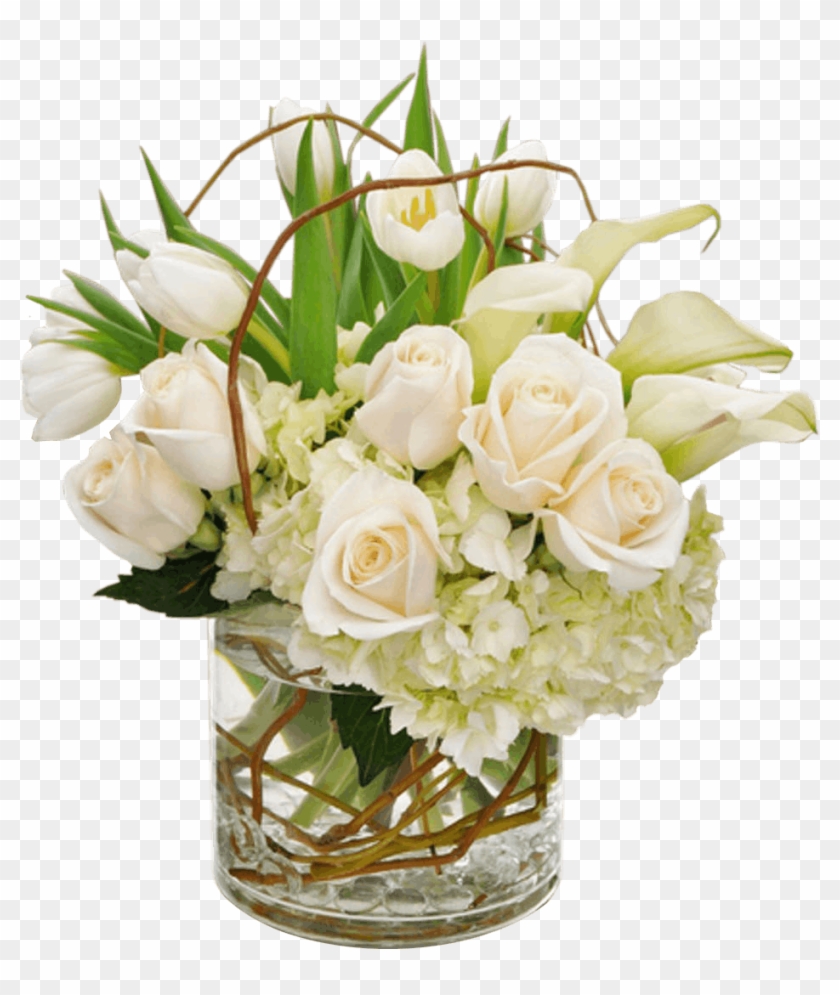 White Tulips, White Roses, White Calla Lilies - White Tulips And Roses #862662