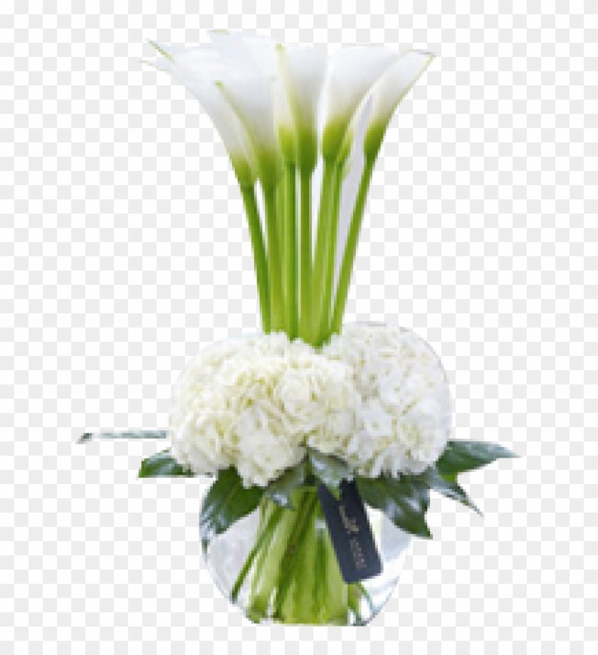 This Chic And Contemporary Hand-tied Bouquet Is Rich - Calla Lily In Vase #862663