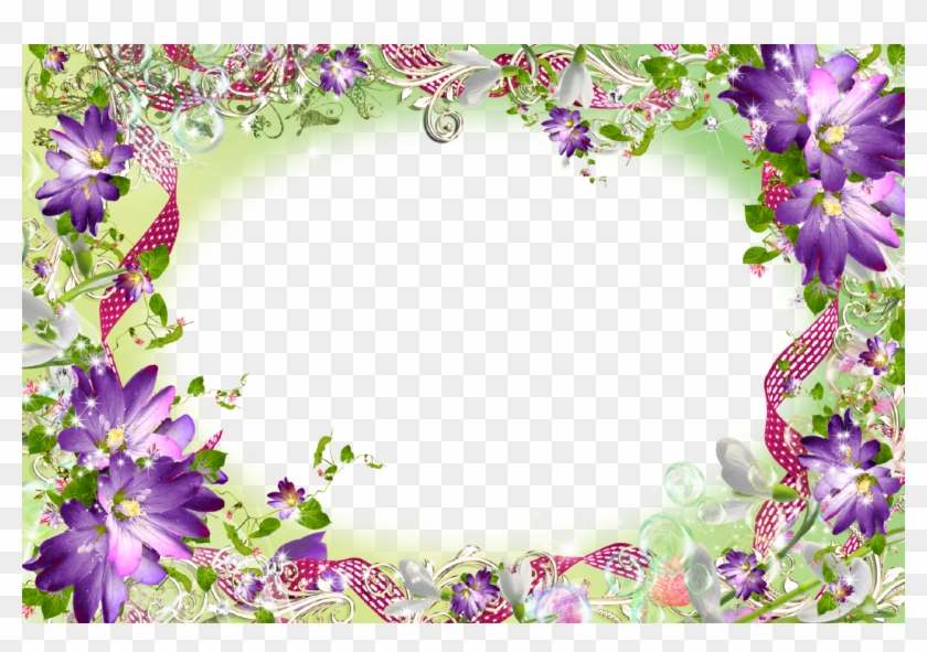 Download Free Transparent Png Image - Spring Flowers Frame Png #862840