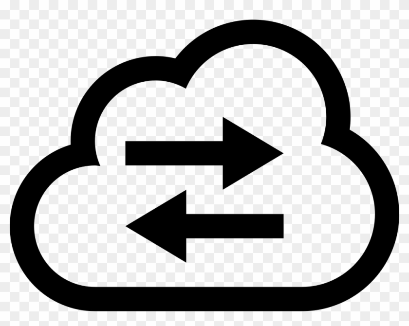 Cloud Connection Symbol With Two Arrows To Opposite - Connection Icon Free #862838