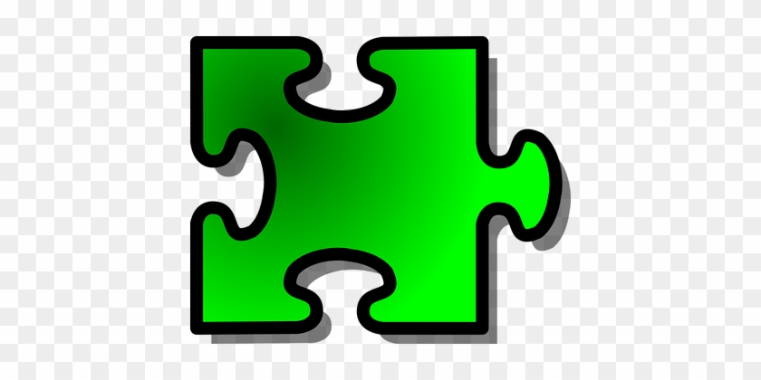 Jigsaw, Puzzle, Game, Green, Connect - Puzzle Pieces Clip Art #862843