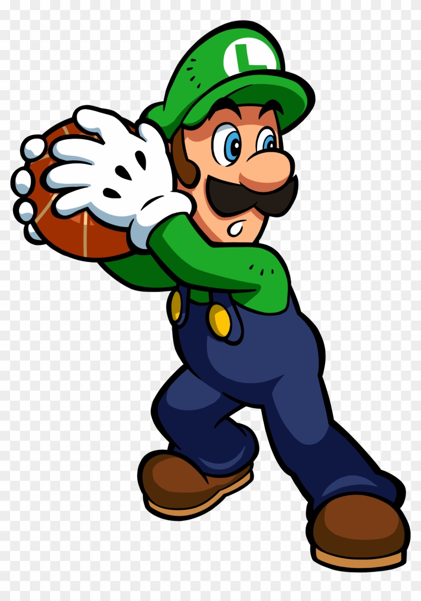 Luigi Clipart Pixel - Mario Hoops 3 On 3 Mario #862938