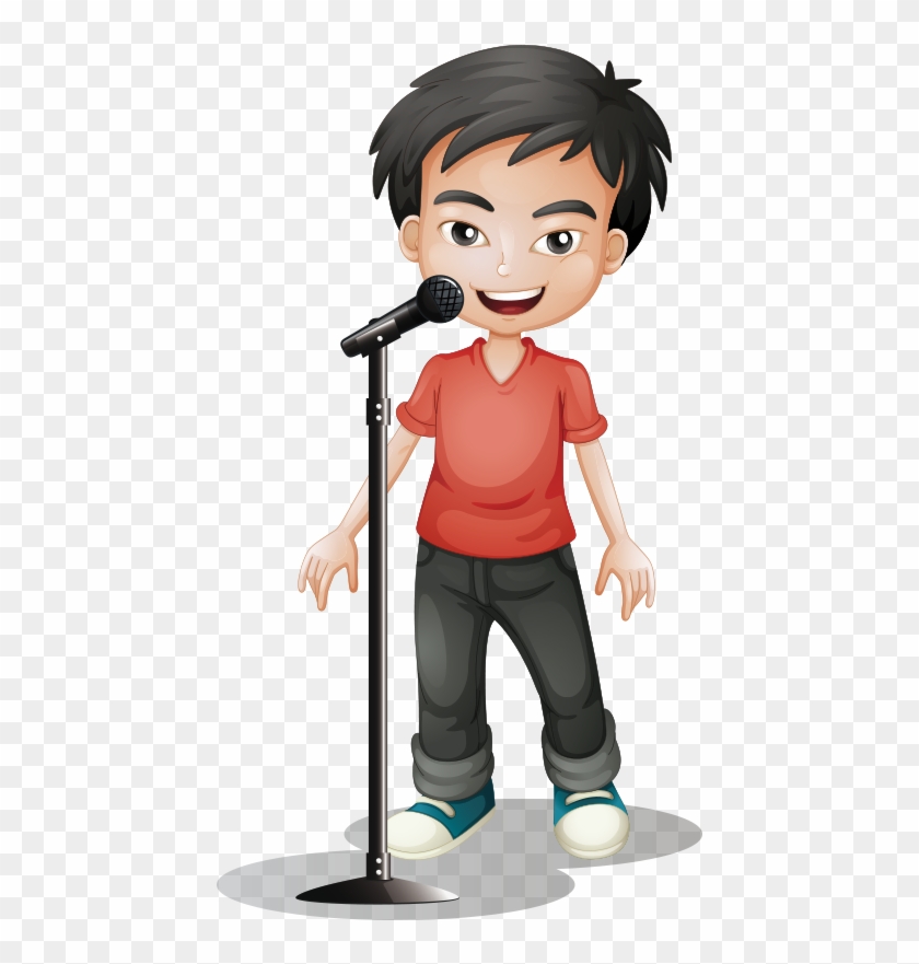 Asia Royalty Free Clip Art - Cartoon Boy Singing #862983