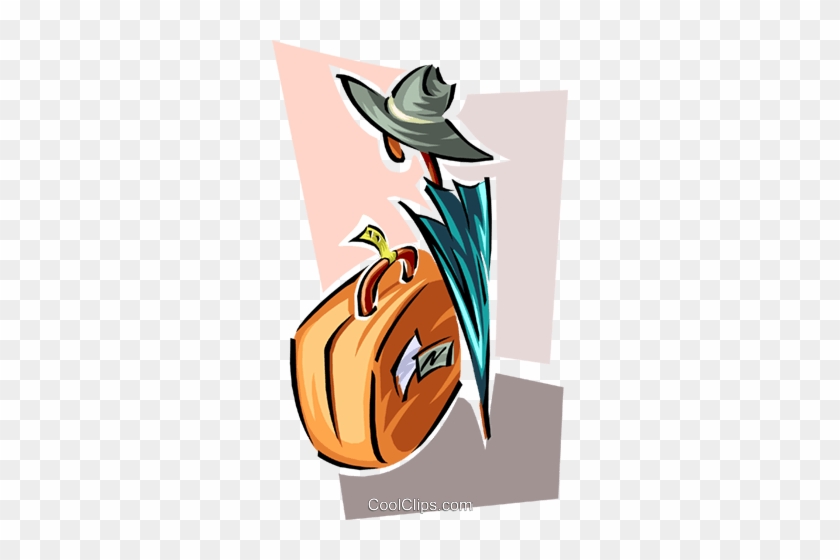 Suitcase, Hat, Umbrella Royalty Free Vector Clip Art - Illustration #862995