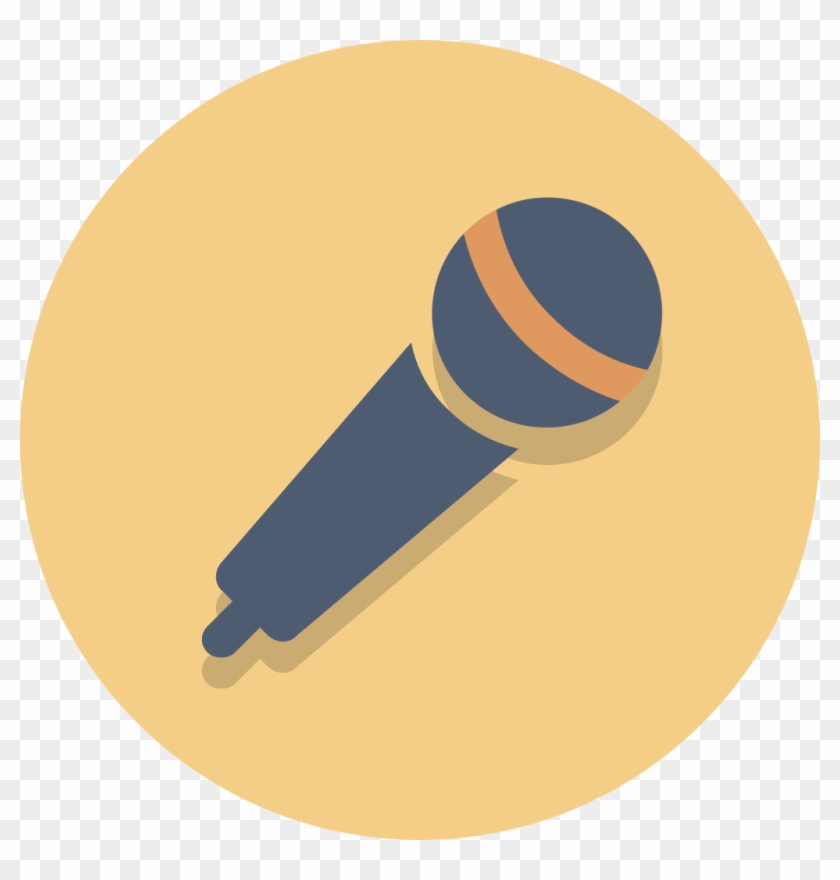 Black Microphone - Microphone Circle Icon #863015