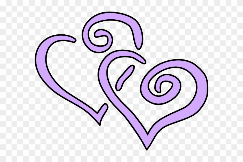 Clip Art - Purple And Silver Hearts #863022