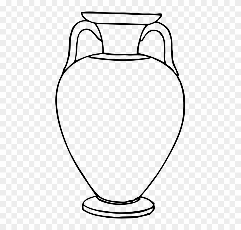 Clay Jar Clipart 4 By Reginald - Greek Vase Outline #863026
