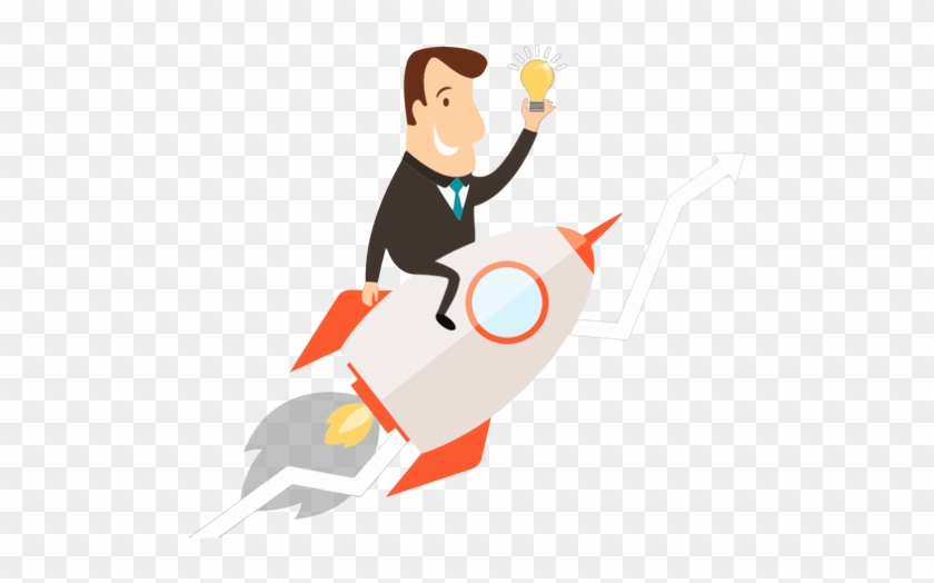 379 Animated Rocket Clipart Public Domain Vectors - Man On A Rocket #863116