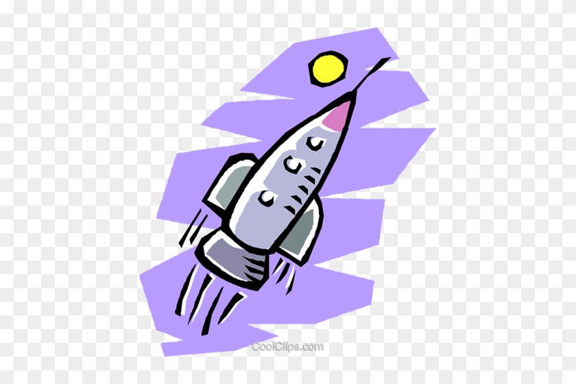 Rocket Ship Flying Through Outer Space Royalty Free - Outer Space #863117