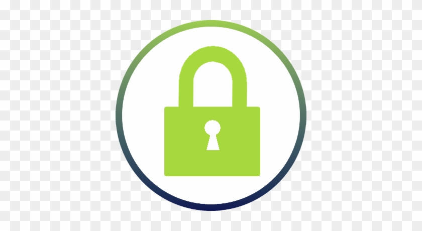 Green Lock Security Icon - Illustration #863469